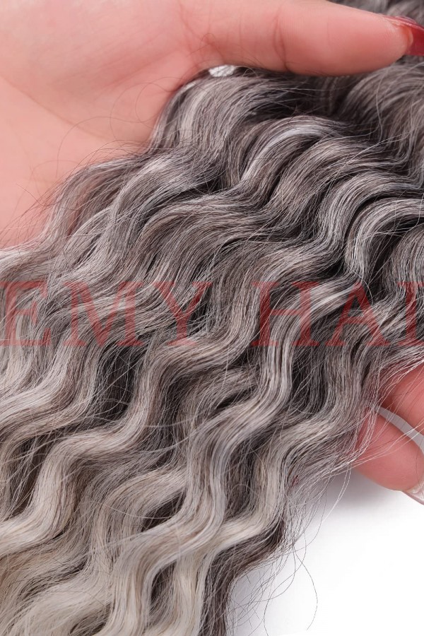 Afro Örgüsü Saç - Küllü Gri Ombreli 100gr.