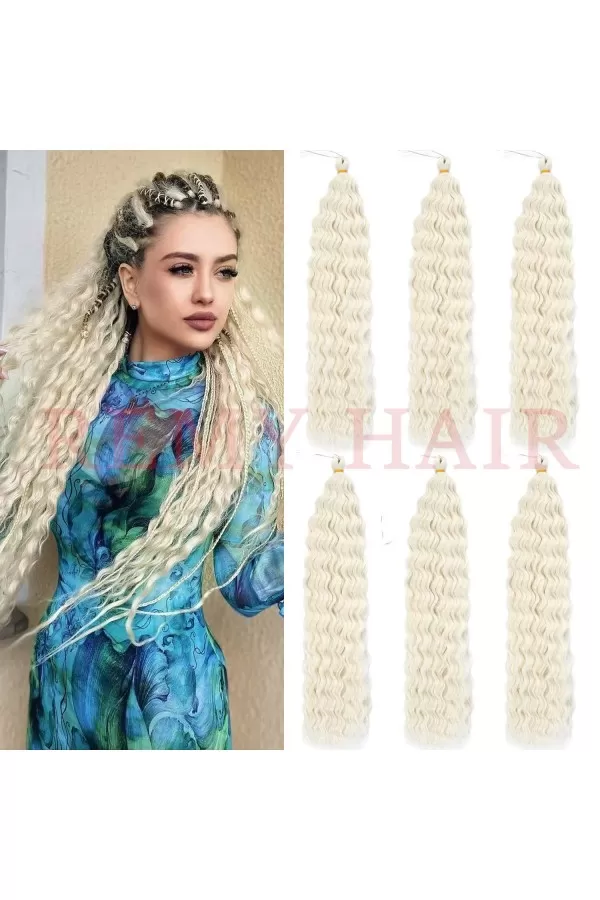 Afro Örgüsü Saç - Platin Buz Beyazı 100gr. afro-60