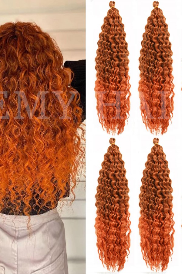 Afro Örgüsü Saç - Koyu Bakır Ombeli 100gr.