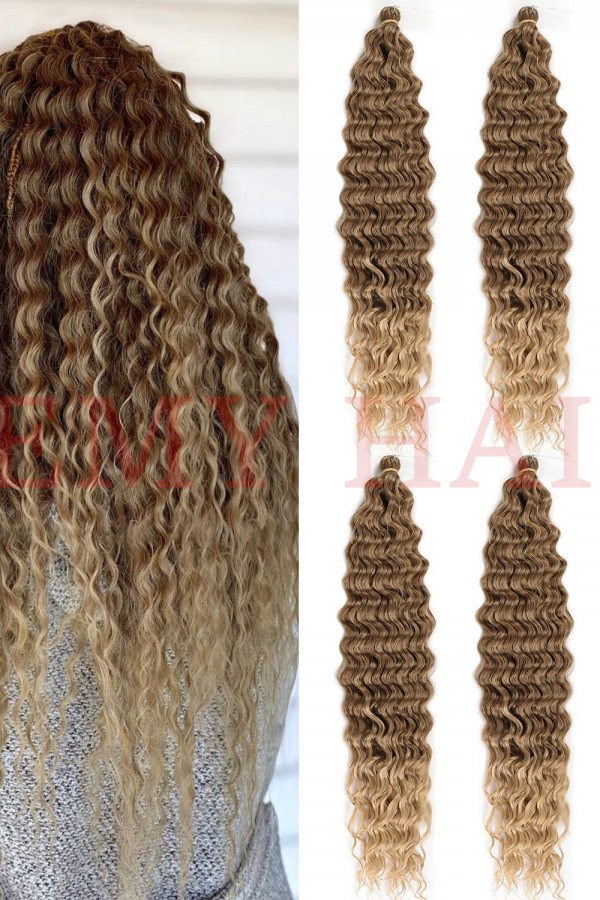 Afro Örgüsü Saç - Kumral Platin Ombreli 100gr.