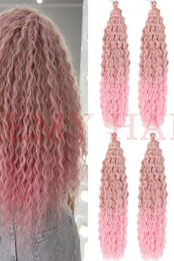 Afro Örgüsü Saç - Gold Pembe 100gr.