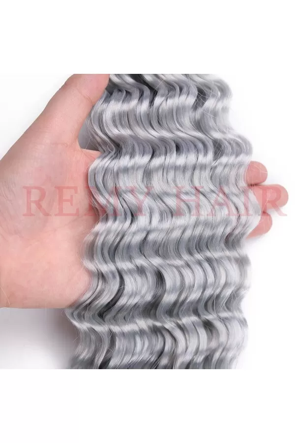 Afro Örgüsü Saç - Gri 100gr. grey