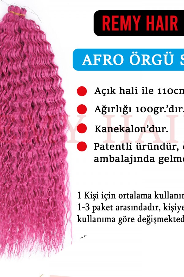 Afro Örgüsü Saç - Rose Red 100gr.
