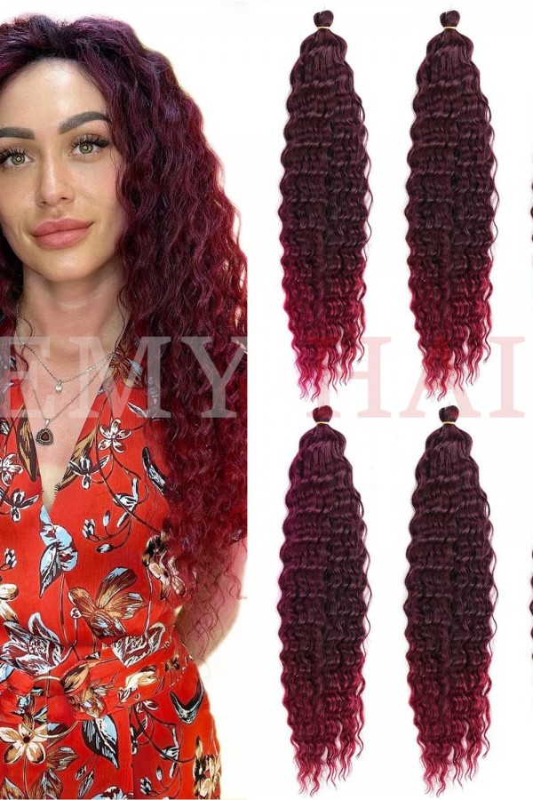 Afro Örgüsü Saç - Kızıl Ombreli 100gr.