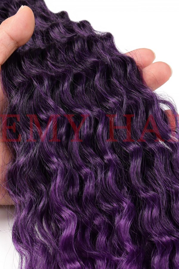 Afro Örgüsü Saç -Siyah Mor Ombreli 100gr.
