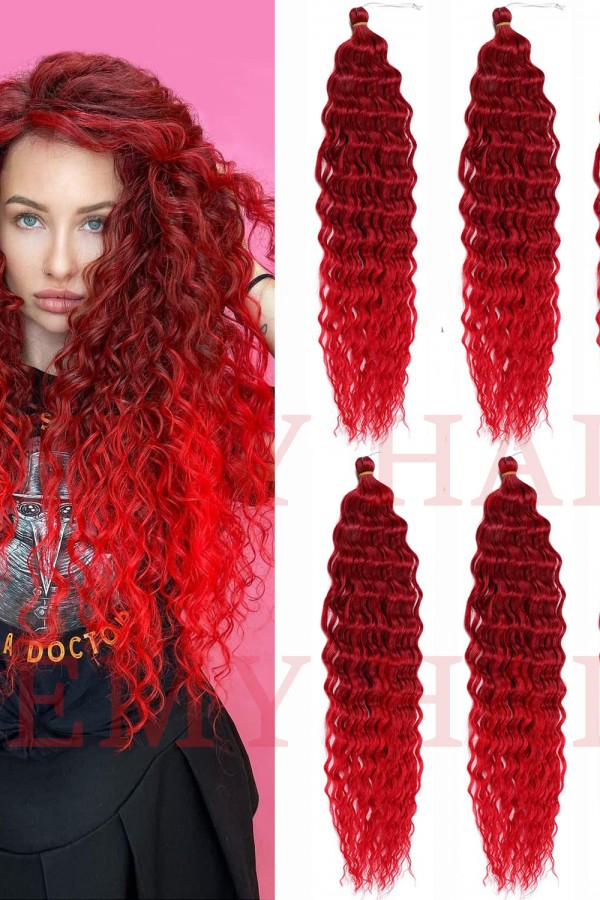 Afro Örgüsü Saç - Kızıl Ombreli 100gr.