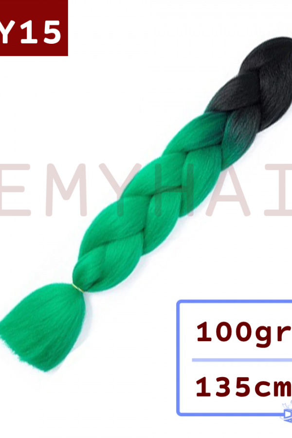 Afrika Örgüsü Saç - Siyah Deniz Yeşili BY15 - 100gr.