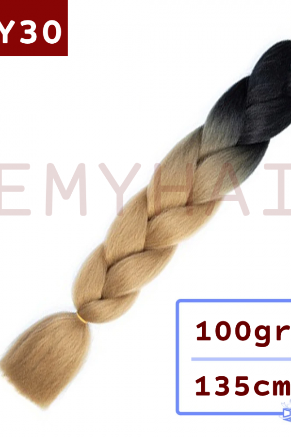 Afrika Örgüsü Saç - Siyah Karamel Kahve BY30 - 100gr.