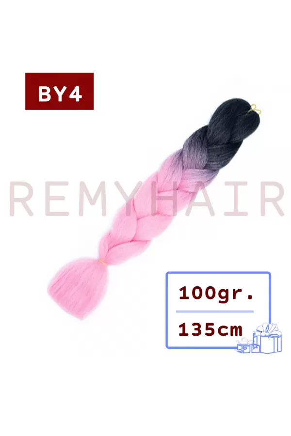 Afrika Örgüsü Saç - Siyah Pembe BY4 - 100gr. by4