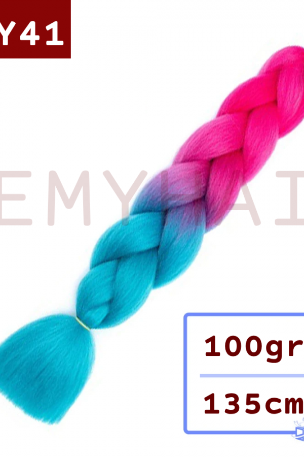 Afrika Örgüsü Saç - Kırmızı Koyu Turkuaz BY41 - 100gr. Afrika Örgüsü Saç - Kırmızı Koyu Turkuaz BY41 - 100gr.