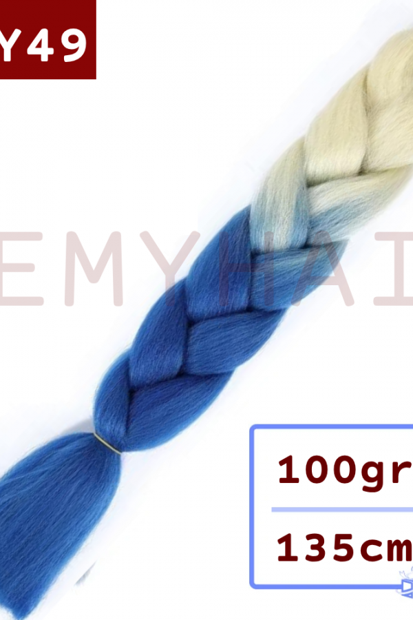 Afrika Örgüsü Saç - Platin Sarısı Lacivert BY49 - 100gr.