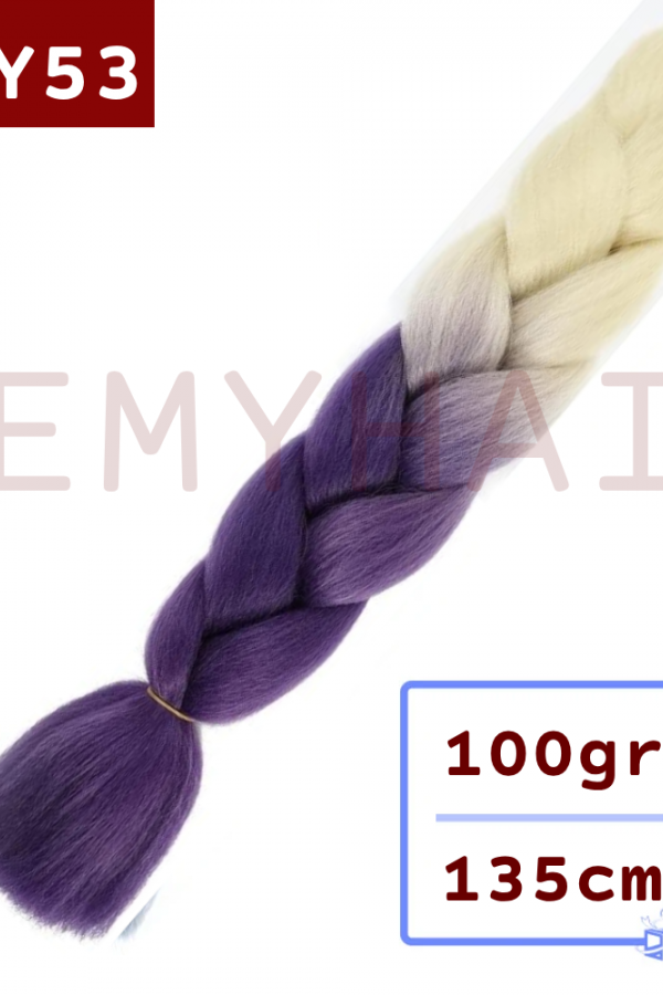 Afrika Örgüsü Saç - Platin Sarısı Mor BY53 - 100gr. Afrika Örgüsü Saç - Platin Sarısı Mor BY53 - 100gr.