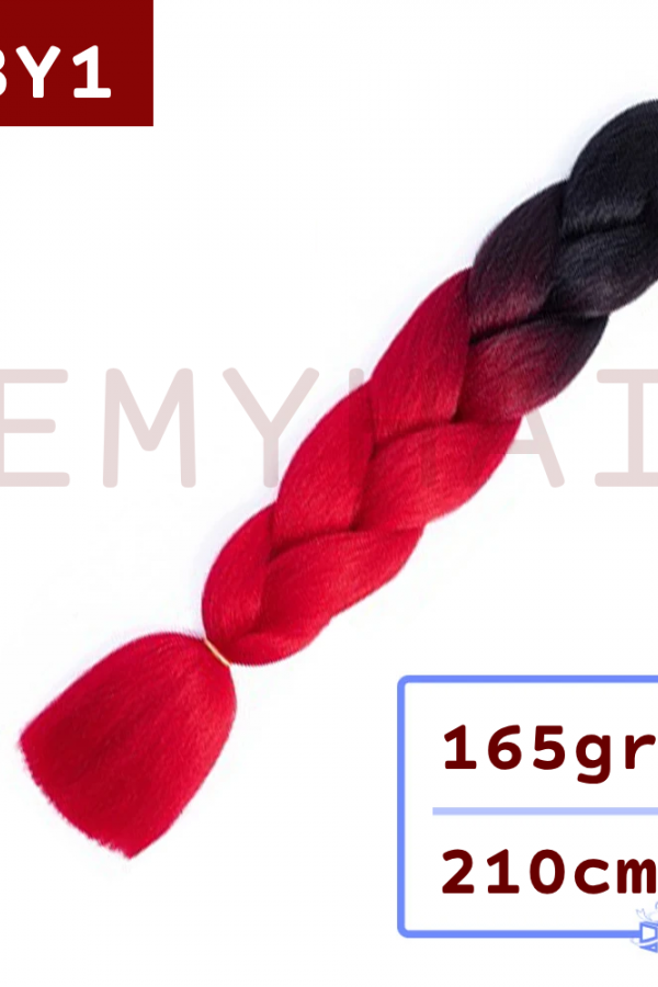 Afrika Örgüsü Saç - Siyah Kızıl BY1 - 165gr.