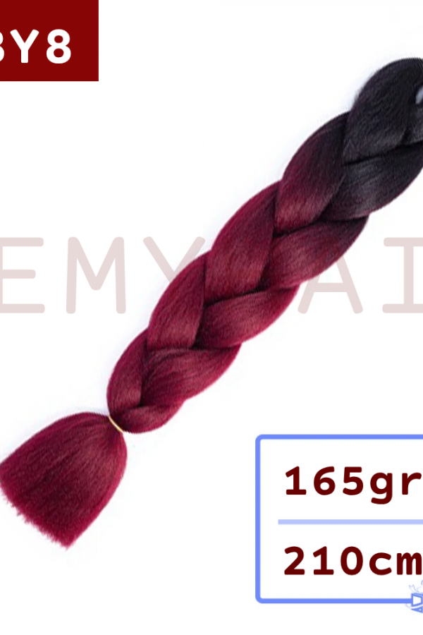 Afrika Örgüsü Saç - Siyah Bordo BY8 - 165gr.