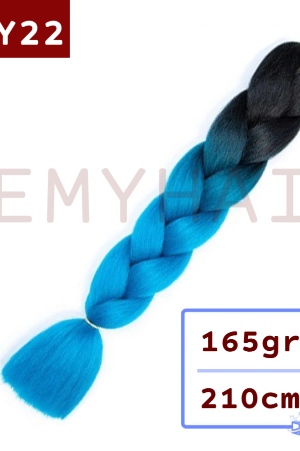 Afrika Örgüsü Saç - Siyah Deniz Mavisi BY22 - 165gr. Afrika Örgüsü Saç - Siyah Deniz Mavisi BY22 - 165gr.