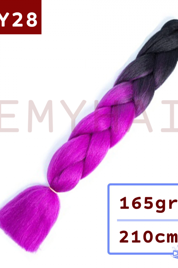 Afrika Örgüsü Saç - Siyah Mor BY28 - 165gr.