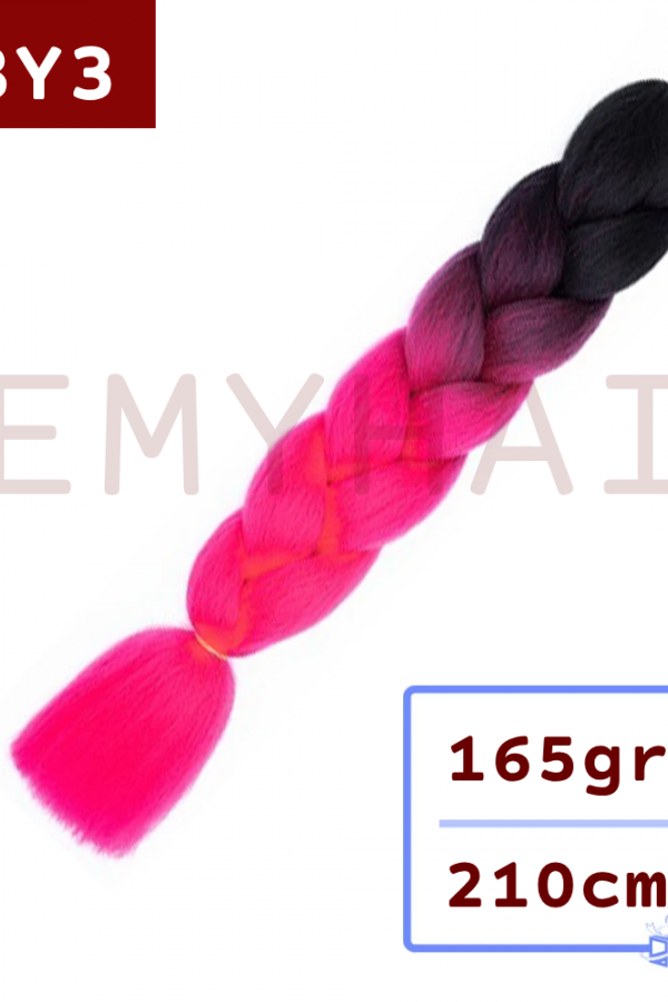 Afrika Örgüsü Saç - Siyah Fuşya BY3 - 165gr.