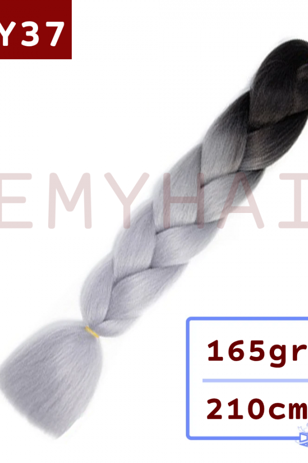 Afrika Örgüsü Saç - Siyah Gri BY37 - 165gr.