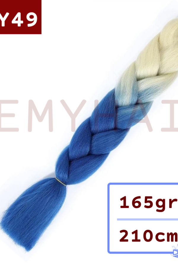 Afrika Örgüsü Saç - Platin Sarısı Lacivert BY49 - 165gr.