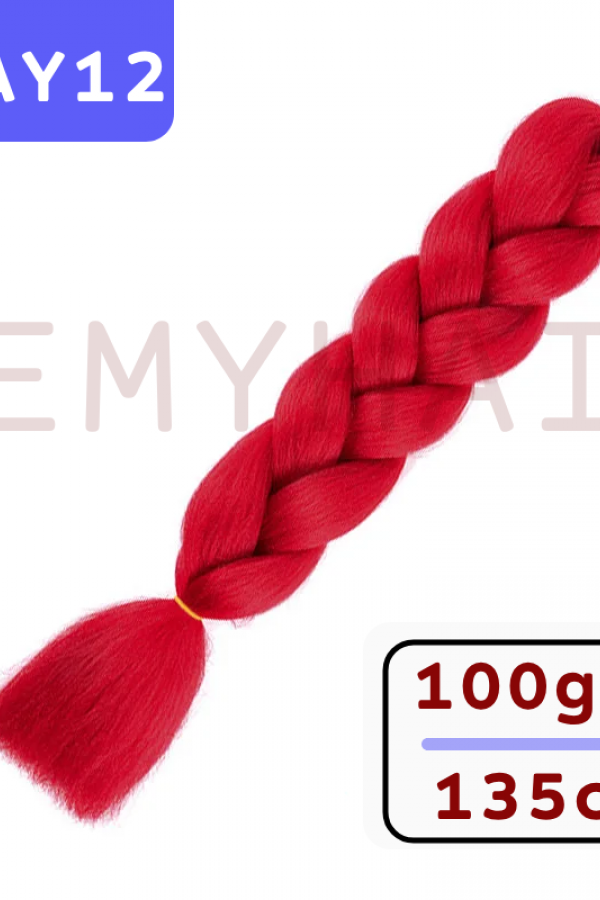 Afrika Örgüsü Saç - Kırmızı - AY12 - 100gr. Afrika Örgüsü Saç - Kırmızı - AY12 - 100gr.