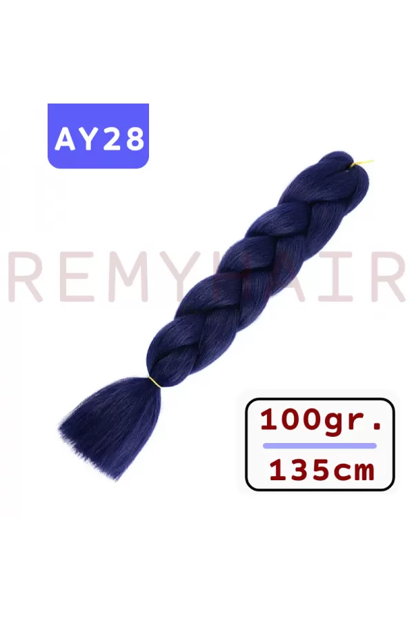 Afrika Örgüsü Saç - Koyu Lacivert AY25 - 100gr. ay28