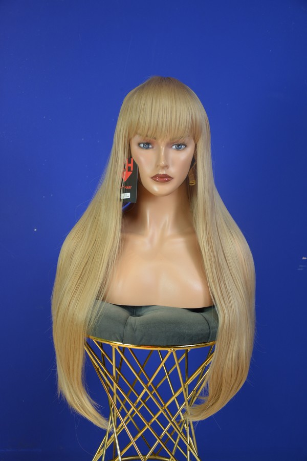 Bebek Sarısı Kahküllü Uzun Düz Peruk