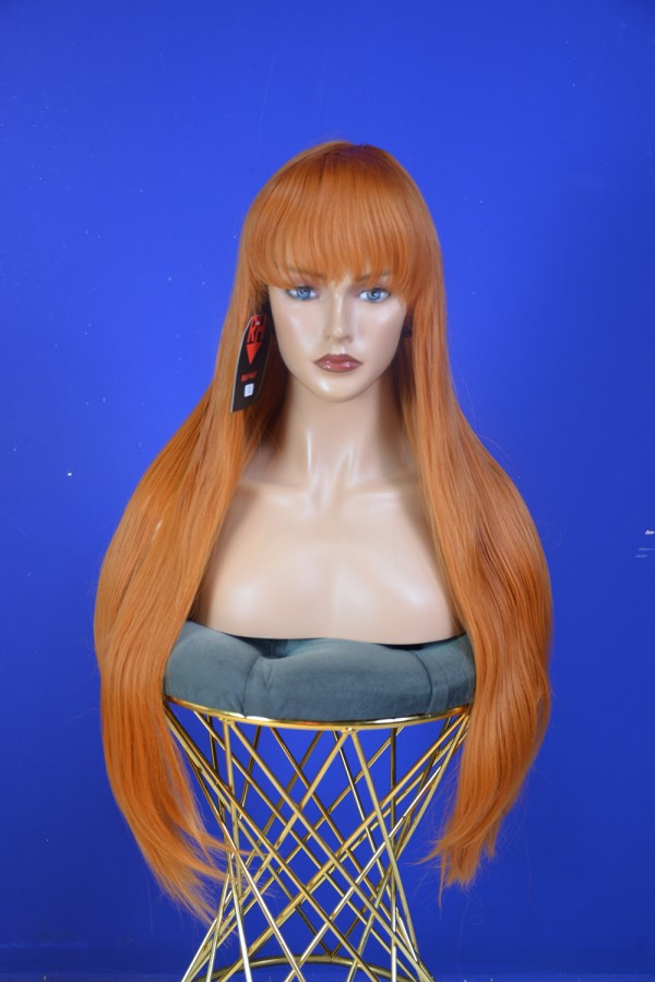 Bakır Kahküllü Uzun Düz Peruk