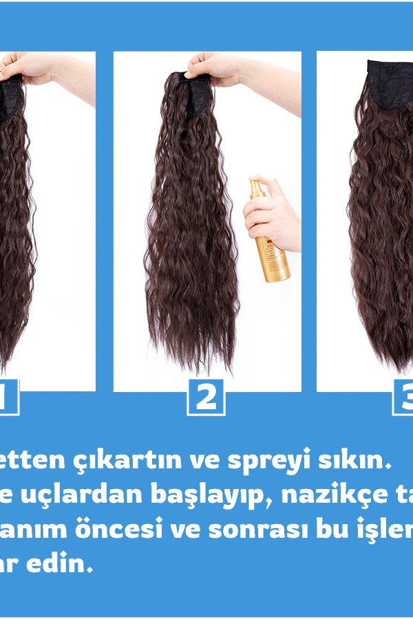 Koyu Kahverengi Dolamalı Düz At Kuyruğu Renk No:6A