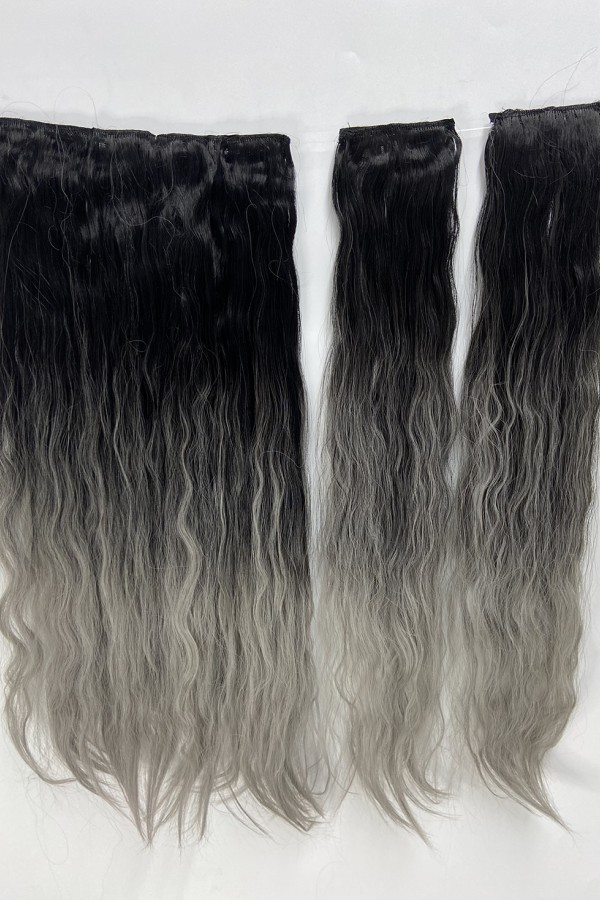 Siyah Gri Afro Dalgalı – 65cm 190 gr. FİBER SENTETİK Çıt Çıt – Renk No:89AF1 Siyah Gri Afro Dalgalı – 65cm 190 gr. FİBER SENTETİK Çıt Çıt – Renk No:89AF1