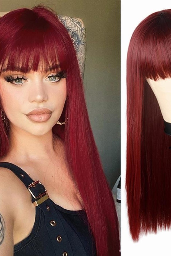 KIZIL Uzun Perçemli Düz Peruk 80cm 270gr. KIZIL Uzun Perçemli Düz Peruk 80cm 270gr.