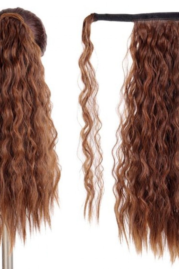 Kestane Rengi Dolamalı Dalgalı At Kuyruğu Renk No:30