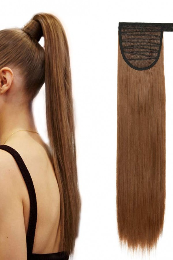 Kestane Rengi Dolamalı Düz At Kuyruğu Renk No:30