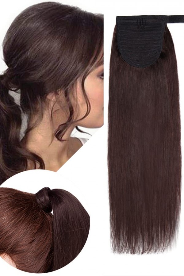 Koyu Kestane Dolamalı Düz At Kuyruğu Renk No:33