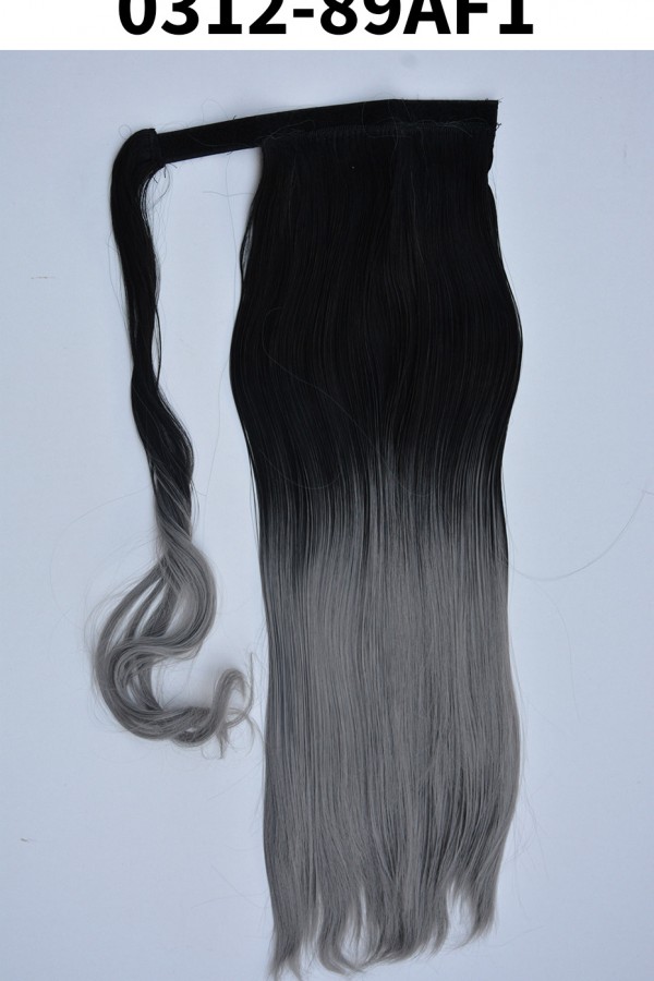 Siyah Gri Dolamalı Düz At Kuyruğu Renk No:89AF1B