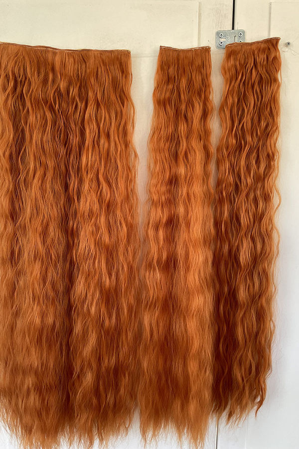 Bakır Afro Dalgalı – 65cm 190 gr. FİBER SENTETİK Çıt Çıt – Renk No:232