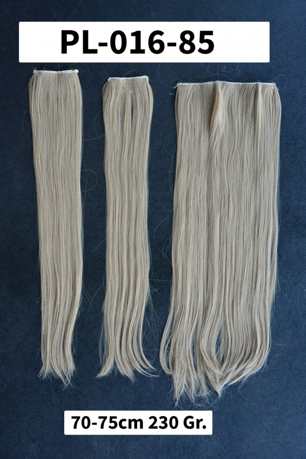 Küllü Bebek Sarısı Düz Uzun Yarım Ay Saç –  3 Parça Çıt Çıt 75cm. 230 gr. VIP SERI