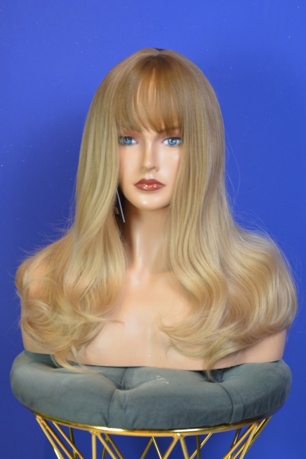 Omuzda Karamel Ombreli Fiber Sentetik Perçemli Peruk