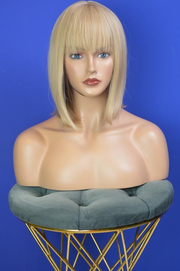 Bebek Sarısı Kısa Küt Perçemli Peruk