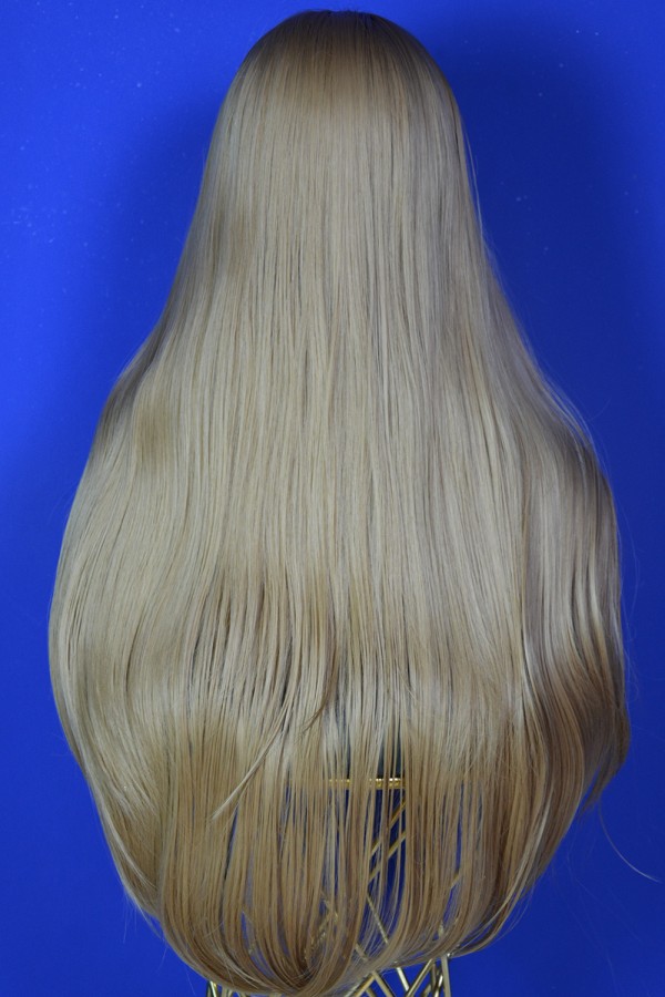 Uzun Boy Fiber Sentetik Bebek Sarısı Perçemli Peruk