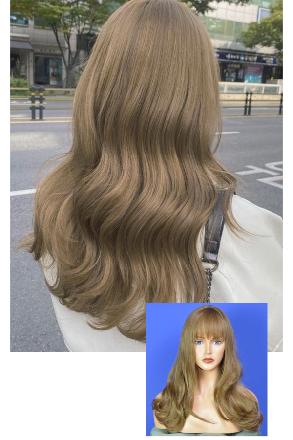 Omuzda Kahverengi Fiber Sentetik Perçemli Peruk Omuzda Kahverengi Fiber Sentetik Perçemli Peruk