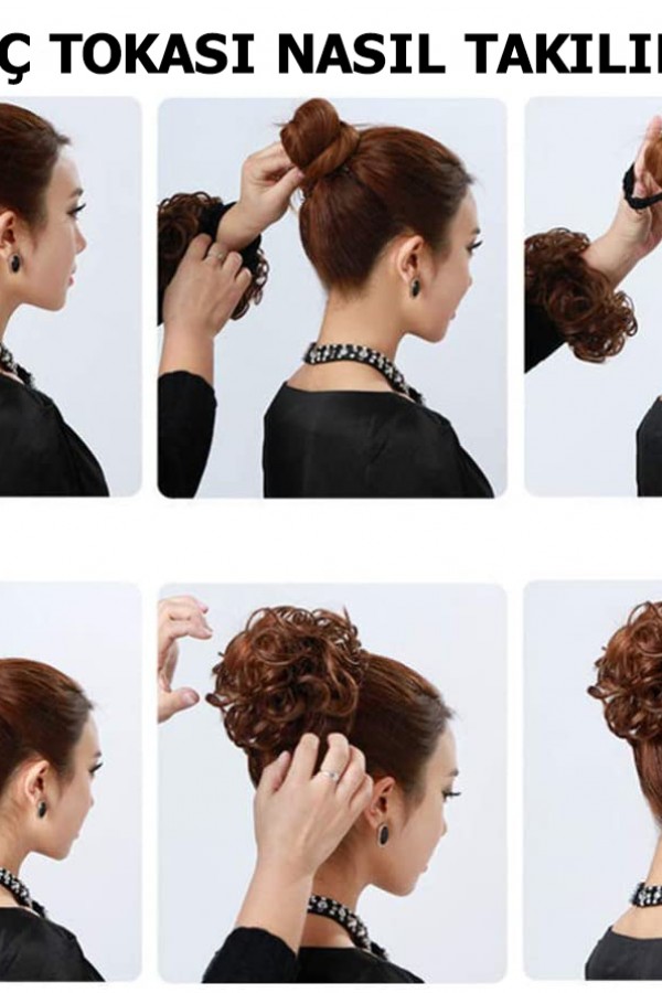 Pratik Topuz Yapma Süsleme Tokası Siyah Saç Toka